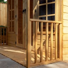 8 x 10 Mercia Premium Traditional T&G Summerhouse with Veranda - close up of veranda