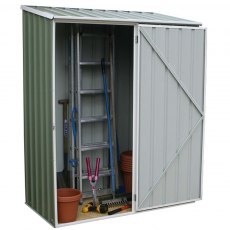5 x 3 (1.52m x 0.78m) Mercia Absco Space Saver Metal Shed in Pale Eucalyptus