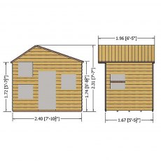 Shire Loft Two Storey Playhouse - Dimensions