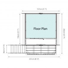 5x7 Mercia Tulip Tower Playhouse - floor plan