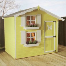 7 x 5 Mercia Snowdrop Double Storey Playhouse -  painted yellow