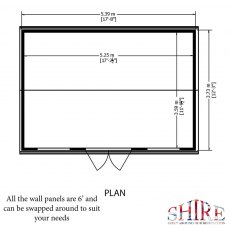 Shire Mammoth Professional Apex Shed - base plan