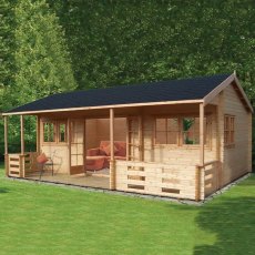 18G x 20ft (5.39m x 5.90m) Shire Kingswood Log Cabin (44mm to 70mm Logs)