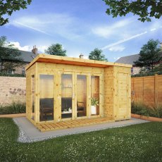 12 x 8 (3.80m x 2.40m) Mercia Garden Room Summerhouse with Side Shed