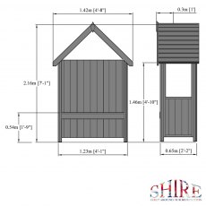Shire Hebe Arbour - dimensions