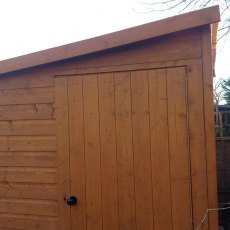 8x6 Shire Norfolk Professional Pent Shed - gable end with single door