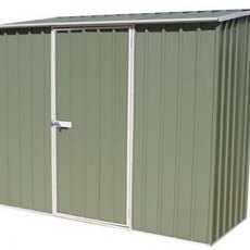 7 x 3 (2.26m x 0.78m) Mercia Absco Space Saver Pent Metal Shed in Pale Eucalyptus