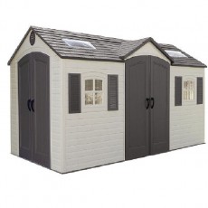 15 x 8 (4.5m x 2.34m) Lifetime Plastic Shed (with Double Entry)