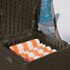 Suncast Suncast Rattan Style Deck Box Cube - 227  Litre Capacity