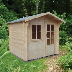 8G x 10 (2.39m x 2.99m) Shire Norwood Log Cabin (28mm Logs)