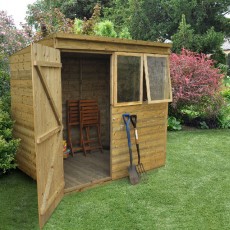 5 x 7 (1.53m x 2.06m) Forest Tongue and Groove Pressure Treated Pent Shed