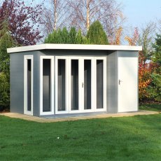 12 x 8 (3.59m x 2.39) Shire Aster Summerhouse with Side Storage