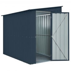 5 x 8 (1.44m x 2.34m) Lotus Lean-To Metal Shed in Anthracite Grey
