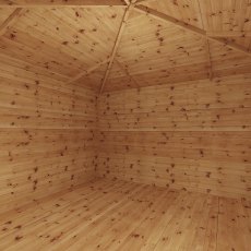 4m x4m Mercia Corner Log Cabin (28mm to 44mm Logs) - Internal Rear View