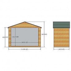 Dimensions of the Shire Shiplap Bike Store