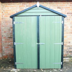 4 x 3 (1.20m x 0.91m) Shire Overlap Shed with Double Doors - Windowless