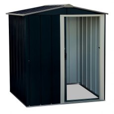 5 x 4 (1.52m x 1.12m) Sapphire Apex Metal Shed in Anthracite Grey