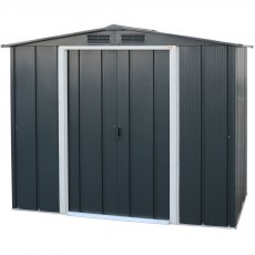6 x 4 (1.92m x 1.12m) Sapphire Apex Metal Shed in Anthracite Grey