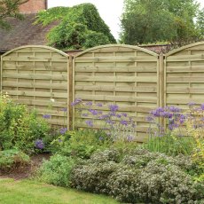 6ft High (1800mm) Forest Europa Domed Fence Panels - Pressure Treated
