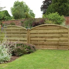 3ft 7" High Forest Domed Fence Panels - Pressure Treated