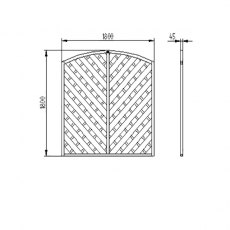 6ft High (1800mm) Forest Europa Bradville Fence Panels - Dimensions