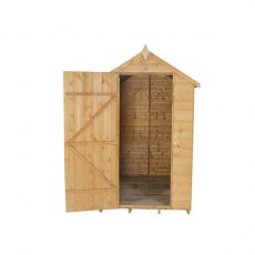 4x6 Forest Shiplap Shed - Front view, door open