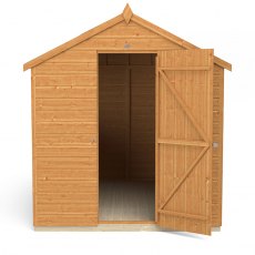8 x 6 Forest Shiplap Shed - front angled, door open