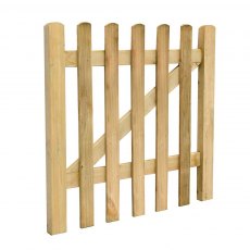 3ft High Forest Pale Gate - Isolated angled view