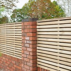 3ft High (900mm) Forest Contemporary Double-Sided Slatted Fence Panel - Pressure Treated
