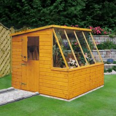 8 x 6 (2.39m x 1.79m) Shire Iceni Potting Shed - Door in Left Hand Side