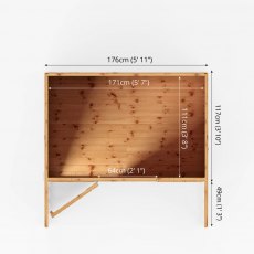 6 x 5 (1.76m x 1.66m) Mercia Pent Wooden Playhouse - Footprint