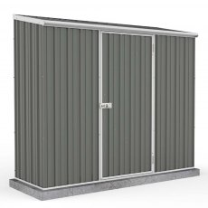 7 x 3 Absco Space Saver Metal Shed in Grey