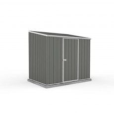 7 x 5 (2.26m x 1.52m) Mercia Absco Space Saver Pent Metal Shed in Grey