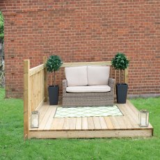 8 x 8 (2.49m x 2.46m) Forest Patio Deck Kit - Pressure Treated