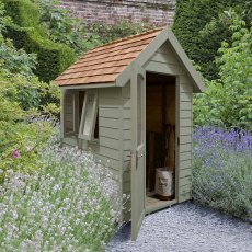 6 x 4 (1.81m x 1.22m) Forest Retreat Redwood Lap Shed PT in Moss Green - Free Installation