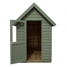 8 x 5 Forest Retreat Pressure Treated Redwood Lap Shed in Moss Green - Dimensions