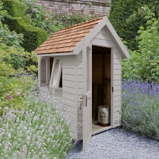 6 x 4  (1.81m x 1.22m) Forest Retreat Redwood Lap Shed PT in Pebble Grey - Free Installation