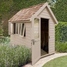8 x 5  (2.41m x 1.50m) Forest Retreat Redwood Lap Shed PT in Natural Cream - Free Installation