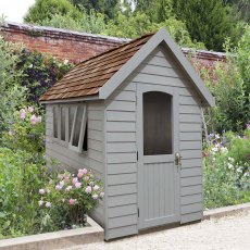 8 x 5  (2.41m x 1.50m) Forest Retreat Redwood Lap Shed PT in Pebble Grey - Free Installation