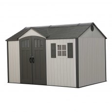 12.5x8 Lifetime Plastic Shed (with Single Entry) - closed door no white background