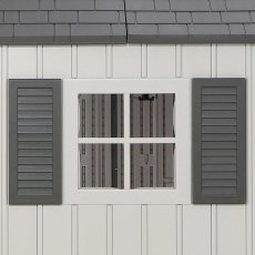 12.5x8 Lifetime Plastic Shed (with Single Entry) - external window and shutter