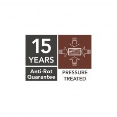 Forest Harvington Love Seat - Pressure Treated - guarantee and pressure treated logo