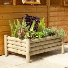 Forest Raised Log Planter  - Pressure Treated - 3ft 3in