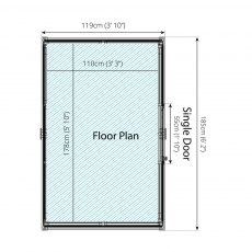 4 x 6 Mercia Traditional Greenhouse - floor plan