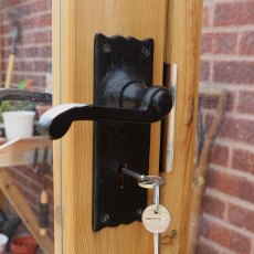 8 x 4 Mercia Premium Lean-to Greenhouse - Hero Door Handle and Lock