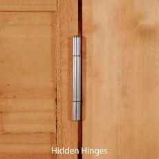 6 x 4 Forest Overlap Reverse Apex Shed - hidden door hinges