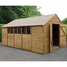 10 x 15 (3.20m x 4.49m) Forest Overlap Shed - Pressure Treated