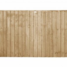 4ft High Forest Featheredge Fence Panel - Pressure Treated - isolated view