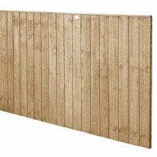 4ft High Forest Featheredge Fence Panel - Pressure Treated - isolated angled view