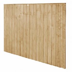 5ft High Forest Featheredge Fence Panel - Pressure Treated - isolated angled view
